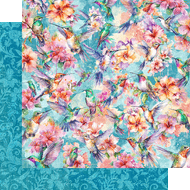 Graphic 45 - Flight of Fancy - 12 x 12 Scrapbook Paper - Happy Hummingbirds