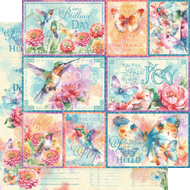 Graphic 45 - Flight of Fancy - 12 x 12 Scrapbook Paper - Let Your Spirit Soar (4502852)