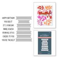 Spellbinders - BetterPress The Cheers To You Collection - Press Plate & Die Set - Cheers To You Sentiments (BP-162)