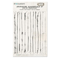 49 and Market - Stitching Essentials 01 - 6x8 Rub-on Transfer Set (E-24067) 