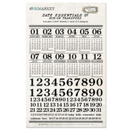 49 and Market - Date Essentials 01 - 6x8 Rub-on Transfer Set (E-24050)