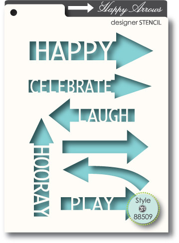 Memory Box Stencils - Happy Arrows - The Rubber Buggy