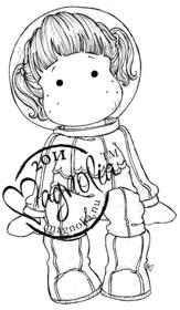 Magnolia Stamps ASTRONAUT TILDA Rubber Stamp - The Rubber Buggy