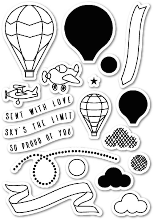 Memory Box - Clear Stamp Set - Flying High - The Rubber Buggy