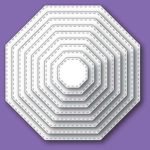 Memory Box - Craft Die - Stitched Octagon Layers - The Rubber Buggy