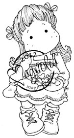 Magnolia Rubber Stamp TILDA WITH CHRISTMAS HEARTS - The Rubber Buggy