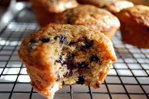 Browned Butter Blueberry Maple Muffins