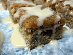 Maple Walnut Brownies with Maple Glaze