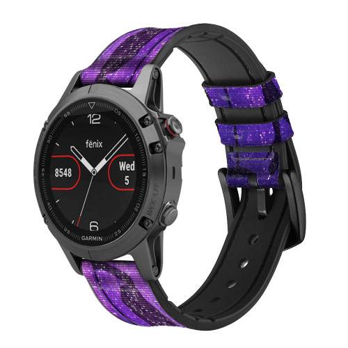 CA0703 Pole Dance Smart Watch Armband aus Silikon und Leder für Garmin Smartwatch