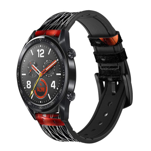 CA0007 Basketball Smart Watch Armband aus Silikon und Leder für Wristwatch Smartwatch