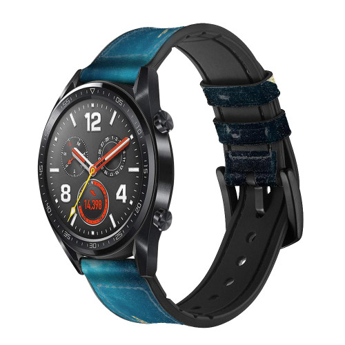 CA0634 Mermaid Undersea Smart Watch Armband aus Silikon und Leder für Wristwatch Smartwatch