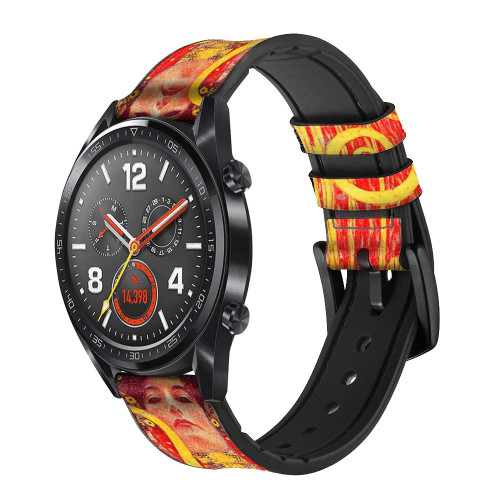 CA0667 Gustav Klimt Medicine Smart Watch Armband aus Silikon und Leder für Wristwatch Smartwatch