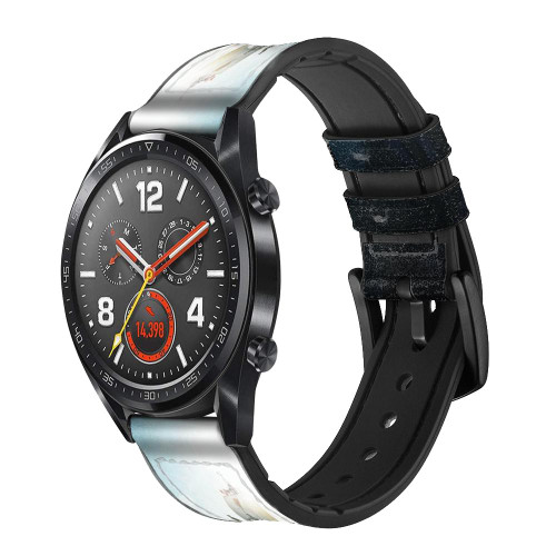 CA0823 Giant Octopus Smart Watch Armband aus Silikon und Leder für Wristwatch Smartwatch