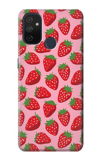 W3719 Strawberry Pattern Hülle Schutzhülle Taschen und Leder Flip für OnePlus Nord N100