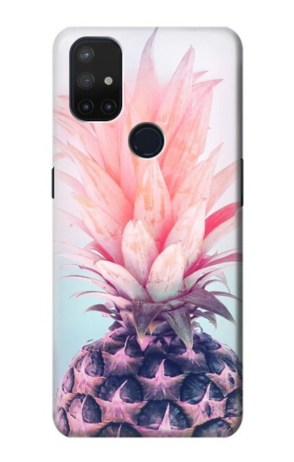 W3711 Pink Pineapple Hülle Schutzhülle Taschen und Leder Flip für OnePlus Nord N10 5G