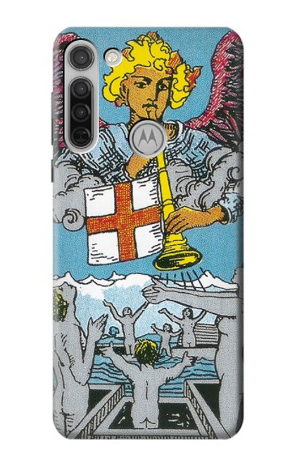 W3743 Tarot Card The Judgement Hülle Schutzhülle Taschen und Leder Flip für Motorola Moto G8