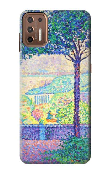 W3349 Paul Signac Terrace of Meudon Hülle Schutzhülle Taschen und Leder Flip für Motorola Moto G9 Plus