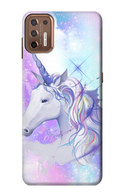 W3375 Unicorn Hülle Schutzhülle Taschen und Leder Flip für Motorola Moto G9 Plus