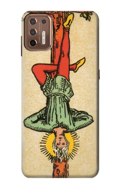 W3377 Tarot Card Hanged Man Hülle Schutzhülle Taschen und Leder Flip für Motorola Moto G9 Plus