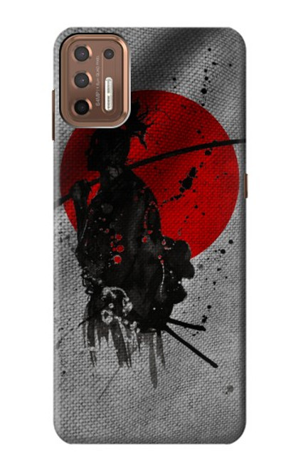 W3517 Japan Flag Samurai Hülle Schutzhülle Taschen und Leder Flip für Motorola Moto G9 Plus