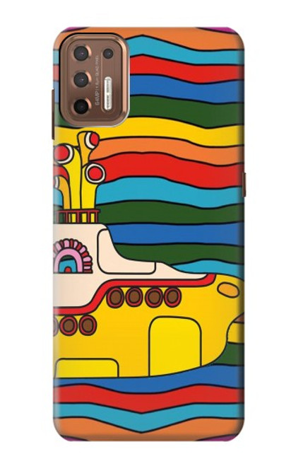 W3599 Hippie Submarine Hülle Schutzhülle Taschen und Leder Flip für Motorola Moto G9 Plus