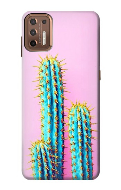 W3673 Cactus Hülle Schutzhülle Taschen und Leder Flip für Motorola Moto G9 Plus