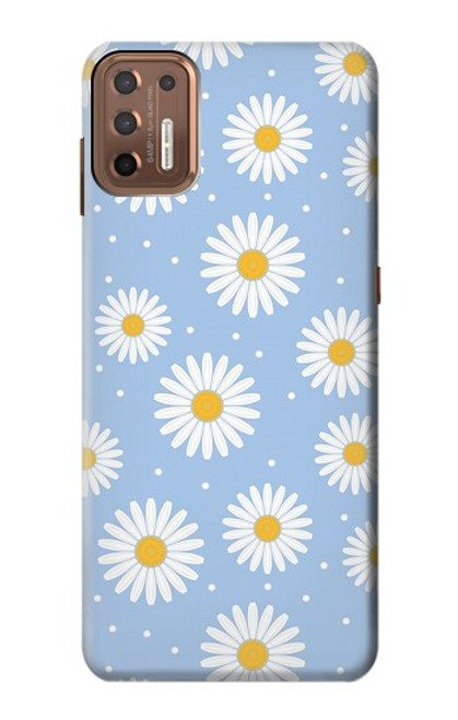 W3681 Daisy Flowers Pattern Hülle Schutzhülle Taschen und Leder Flip für Motorola Moto G9 Plus