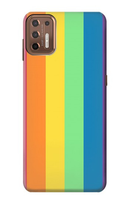 W3699 LGBT Pride Hülle Schutzhülle Taschen und Leder Flip für Motorola Moto G9 Plus