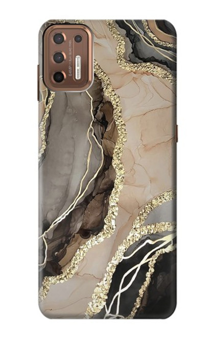 W3700 Marble Gold Graphic Printed Hülle Schutzhülle Taschen und Leder Flip für Motorola Moto G9 Plus