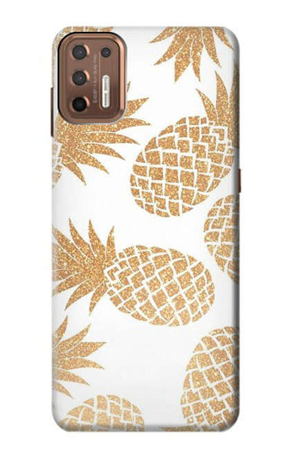 W3718 Seamless Pineapple Hülle Schutzhülle Taschen und Leder Flip für Motorola Moto G9 Plus