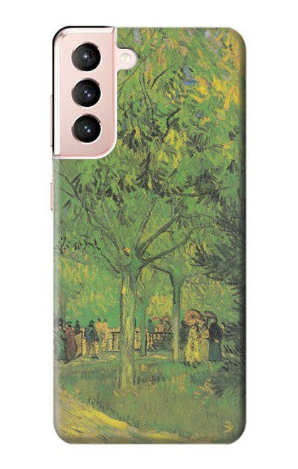 W3748 Van Gogh A Lane in a Public Garden Hülle Schutzhülle Taschen und Leder Flip für Samsung Galaxy S21 5G