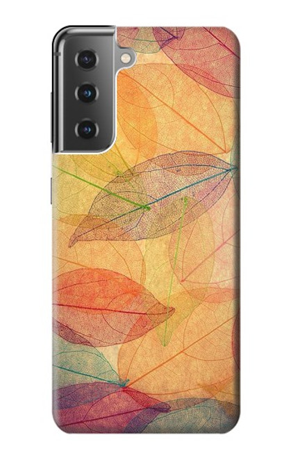 W3686 Fall Season Leaf Autumn Hülle Schutzhülle Taschen und Leder Flip für Samsung Galaxy S21 Plus 5G, Galaxy S21+ 5G