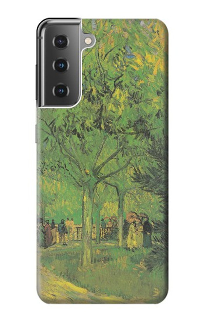 W3748 Van Gogh A Lane in a Public Garden Hülle Schutzhülle Taschen und Leder Flip für Samsung Galaxy S21 Plus 5G, Galaxy S21+ 5G