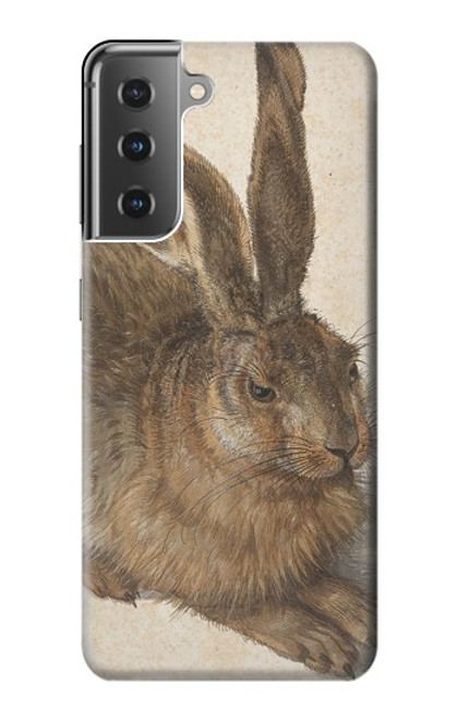 W3781 Albrecht Durer Young Hare Hülle Schutzhülle Taschen und Leder Flip für Samsung Galaxy S21 Plus 5G, Galaxy S21+ 5G
