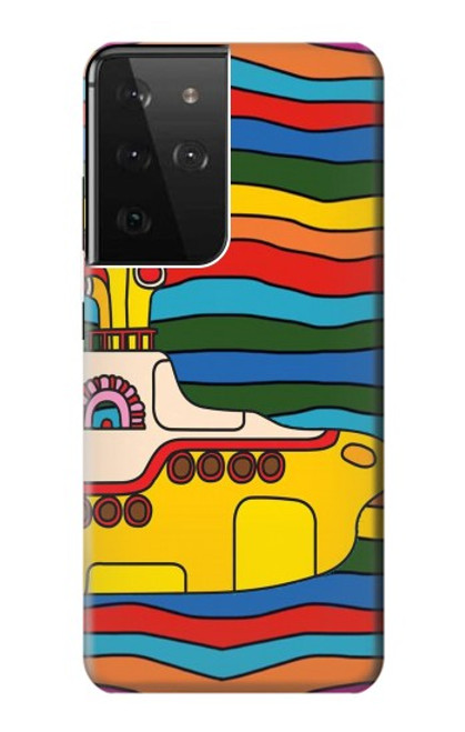 W3599 Hippie Submarine Hülle Schutzhülle Taschen und Leder Flip für Samsung Galaxy S21 Ultra 5G