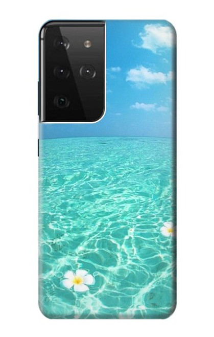 W3720 Summer Ocean Beach Hülle Schutzhülle Taschen und Leder Flip für Samsung Galaxy S21 Ultra 5G