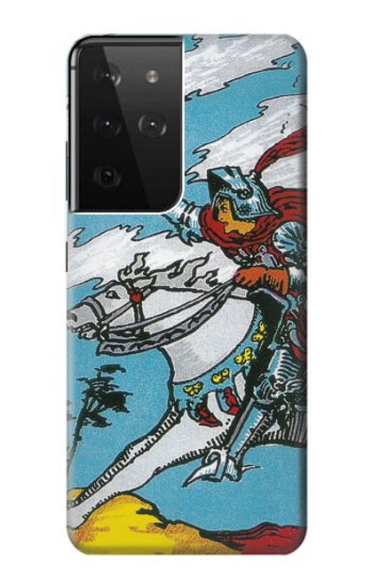 W3731 Tarot Card Knight of Swords Hülle Schutzhülle Taschen und Leder Flip für Samsung Galaxy S21 Ultra 5G
