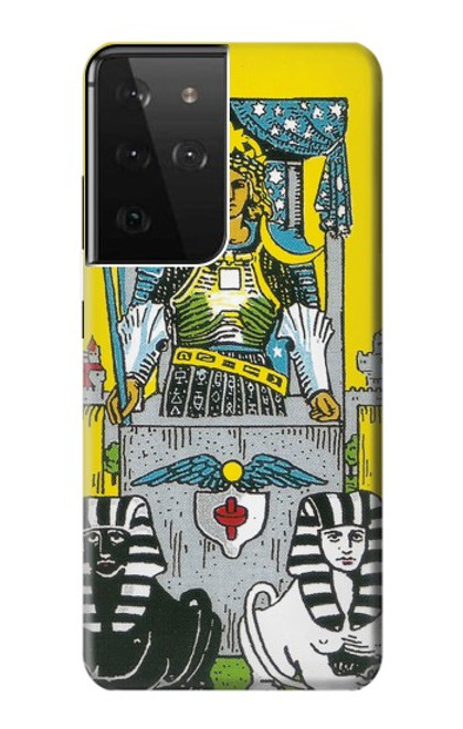 W3739 Tarot Card The Chariot Hülle Schutzhülle Taschen und Leder Flip für Samsung Galaxy S21 Ultra 5G