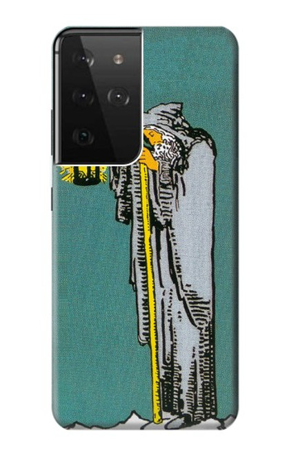 W3741 Tarot Card The Hermit Hülle Schutzhülle Taschen und Leder Flip für Samsung Galaxy S21 Ultra 5G