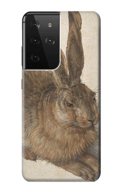 W3781 Albrecht Durer Young Hare Hülle Schutzhülle Taschen und Leder Flip für Samsung Galaxy S21 Ultra 5G