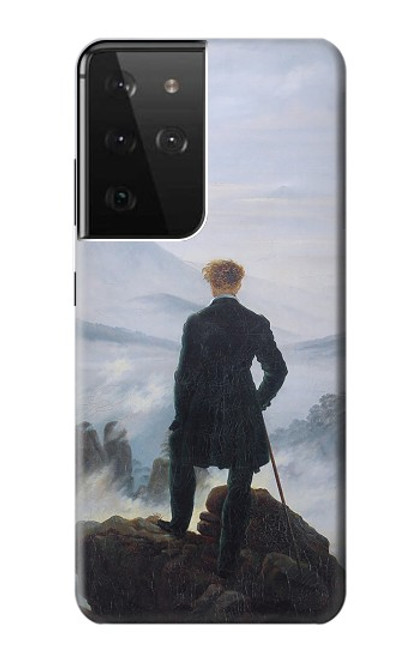 W3789 Wanderer above the Sea of Fog Hülle Schutzhülle Taschen und Leder Flip für Samsung Galaxy S21 Ultra 5G