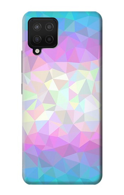 W3747 Trans Flag Polygon Hülle Schutzhülle Taschen und Leder Flip für Samsung Galaxy A12