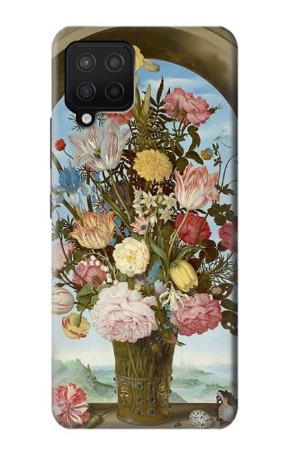 W3749 Vase of Flowers Hülle Schutzhülle Taschen und Leder Flip für Samsung Galaxy A12