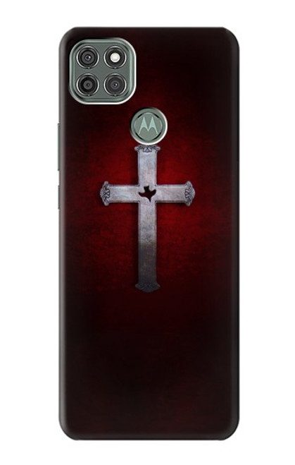 W3160 Christian Cross Hülle Schutzhülle Taschen und Leder Flip für Motorola Moto G9 Power