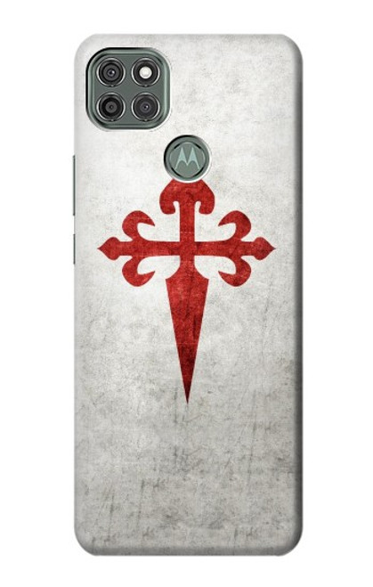 W3200 Order of Santiago Cross of Saint James Hülle Schutzhülle Taschen und Leder Flip für Motorola Moto G9 Power