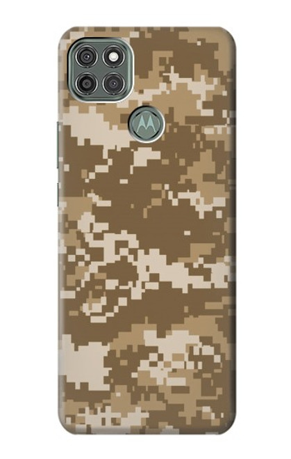 W3294 Army Desert Tan Coyote Camo Camouflage Hülle Schutzhülle Taschen und Leder Flip für Motorola Moto G9 Power