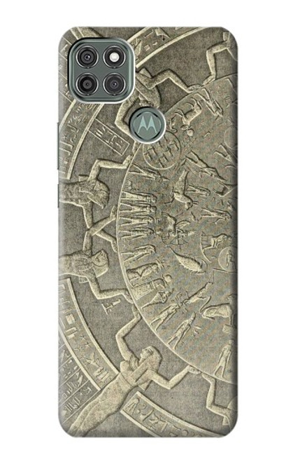 W3396 Dendera Zodiac Ancient Egypt Hülle Schutzhülle Taschen und Leder Flip für Motorola Moto G9 Power