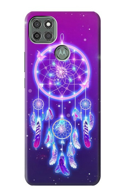 W3484 Cute Galaxy Dream Catcher Hülle Schutzhülle Taschen und Leder Flip für Motorola Moto G9 Power