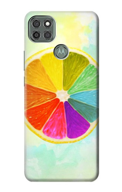 W3493 Colorful Lemon Hülle Schutzhülle Taschen und Leder Flip für Motorola Moto G9 Power