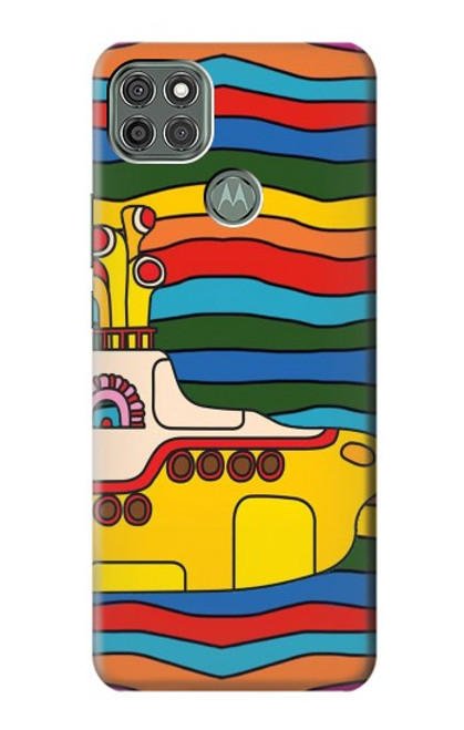 W3599 Hippie Submarine Hülle Schutzhülle Taschen und Leder Flip für Motorola Moto G9 Power